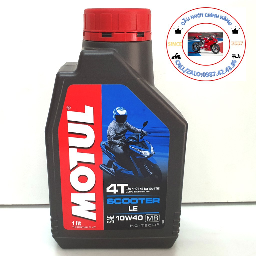 MOTUL SCOOTER LE 10W40 HC-TECH SL MB DẦU NHỚT XE TAY GA 1L