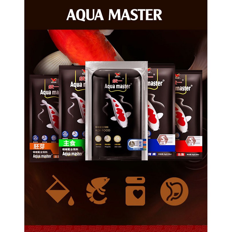 Cám Cá Koi- Thức ăn siêu tăng màu Aqua master Color Enhancer cho koi 1 kg,