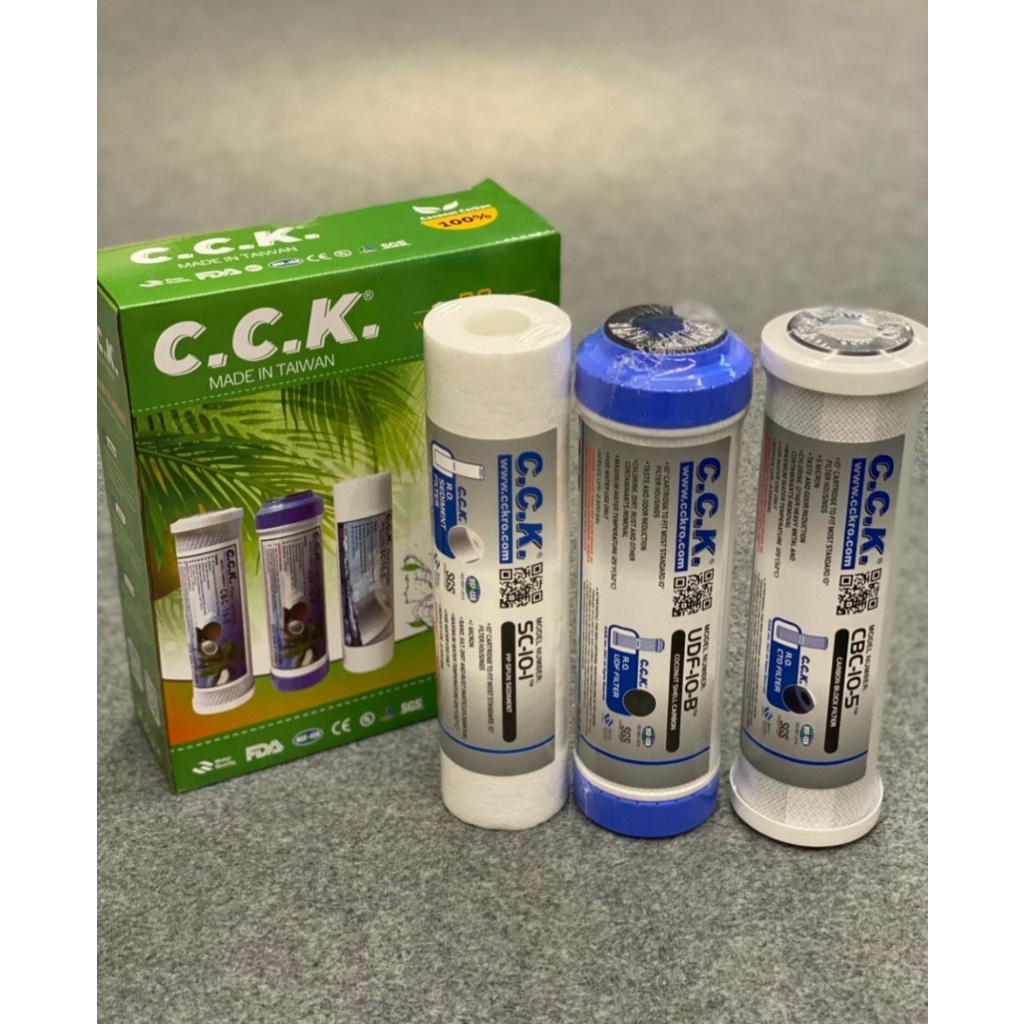 Bộ ba lõi lọc CCK Đài loan dùng cho máy lọc nước RO,Nano