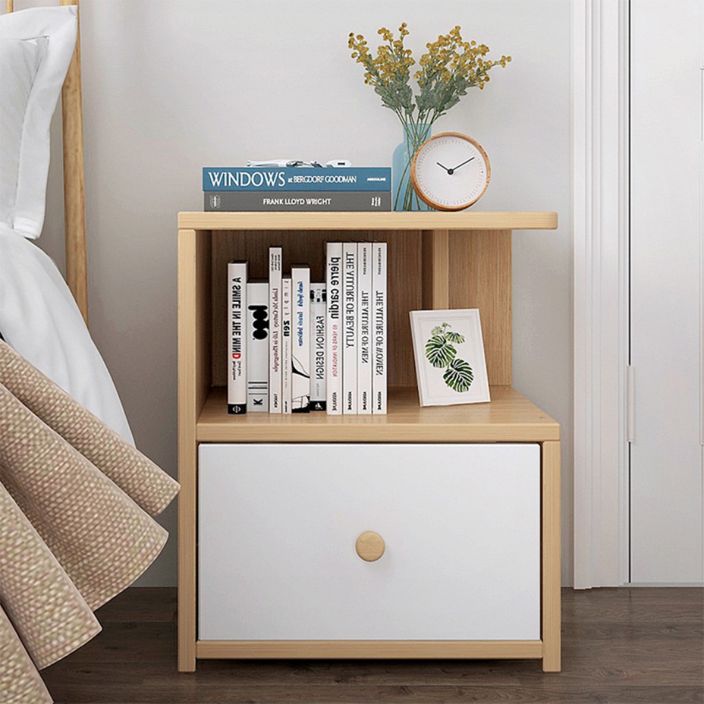 Tủ Đầu Giường MiNi KICO [ DG 1019 ] Gỗ MDF Chống Mọt Đa Chức Năng Tủ Đựng Đồ Đơn Giản Hiện Đại