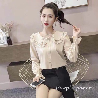 Áo sơmi phối ren nữ