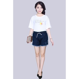 Quần Sort Jean Nữ Lưng Chum  SJ02