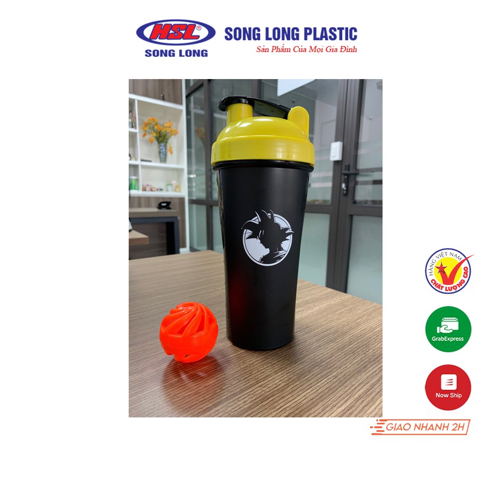 Bình Lắc Shaker Tập Gym Cao Cấp Song Long Plastic 2856 - 700ML (Giao màu ngẫu nhiên)