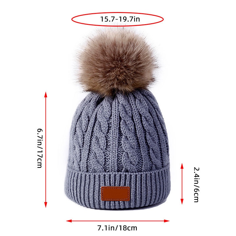 Mũ Trùm Đầu Dệt Kim Giữ Ấm Cho Bé