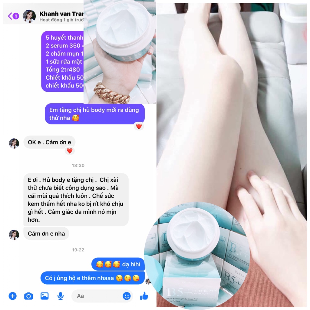 KEM BODY TRUYỀN TRẮNG B5 PLUS DITISKIN