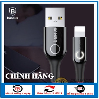 Baseus Cáp sạc Lightning tự ngắt cho iPhone 6/ 7/ 8/ iPhone X/ iPad (2.4A, Sạc nhanh, Sợi Carbon Siêu Bền)