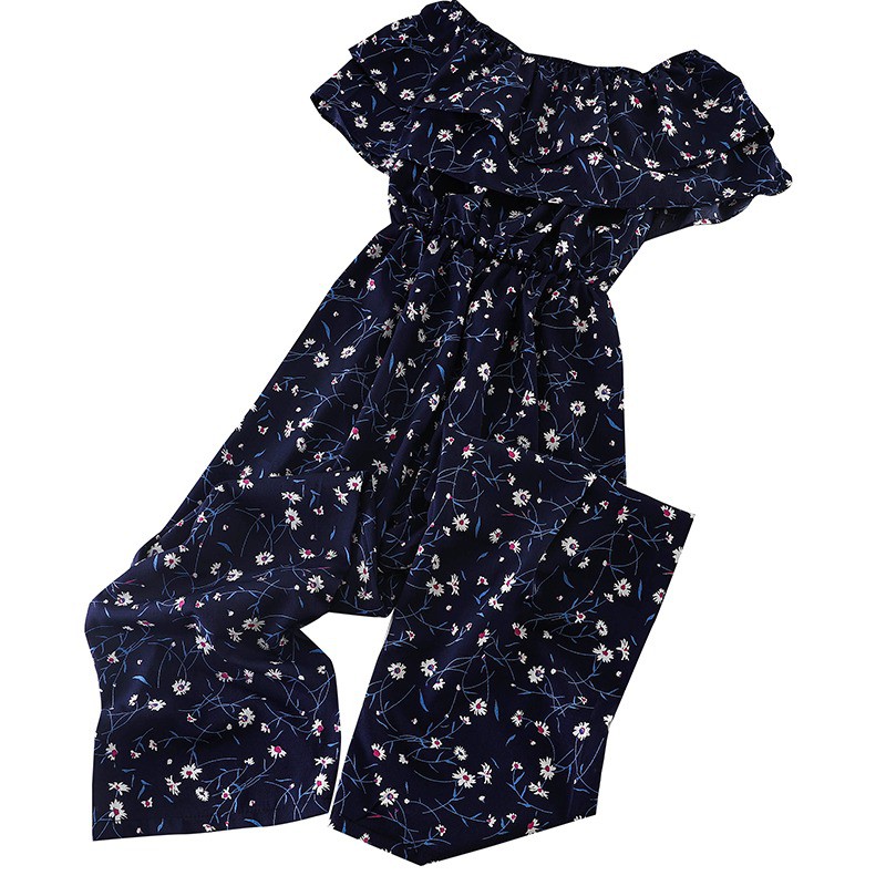 ( có sẵn) Jumpsuit hoa chân rộng