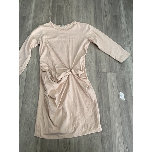 2hand đầm thun body xoắn eo kiểu