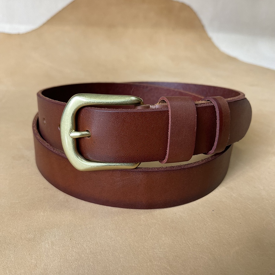 Dây Nịt Nam Chất Liệu Da Bò Nguyên Tắm Khóa Đồng Cao Cấp TM844 Rộng 3.4Cm Hai Màu Đen Nâu BH 24 Tháng Kèm Hộp Như Hình