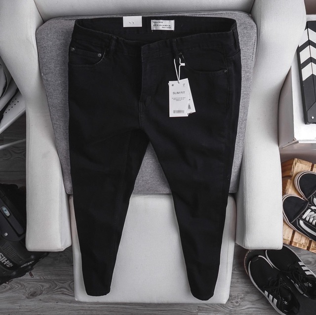 Quần jean nam big size cao cấp ôm dáng size đại màu đen (có size trên 90kg) | BigBuy360 - bigbuy360.vn