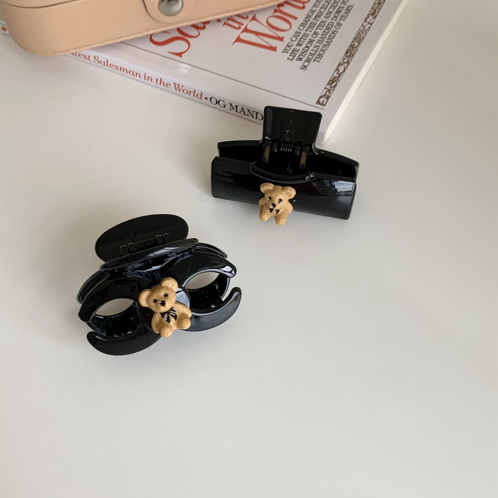 Kẹp tóc càng cua Hàn Quốc họa tiết gấu xinh xắn cho nữ