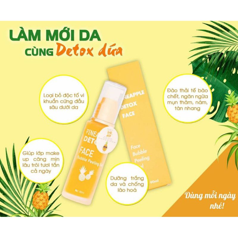 Detox dứa thải độc da,thải corticoid,giúp da trắng sạch đều màu...