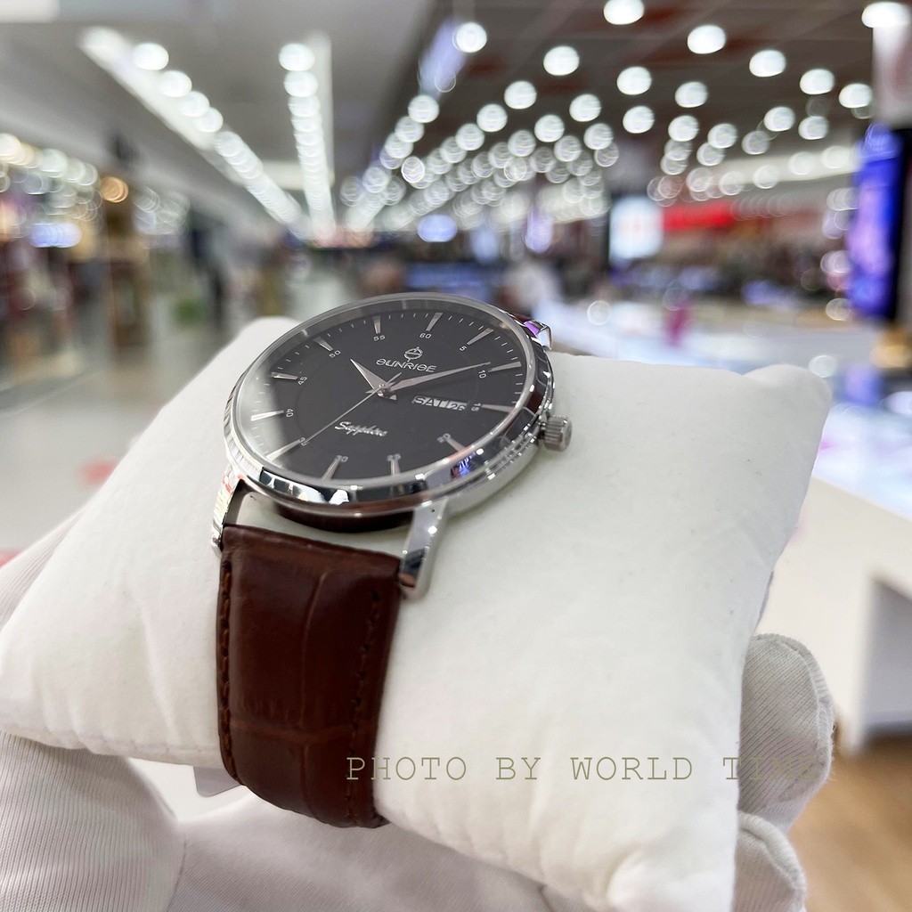 Đồng Hồ Nam Sunrise DM1216SWA B , Chính Hãng Full Box , Kính Sapphire Chống Xước , Chống Nước , Dây Da | BigBuy360 - bigbuy360.vn