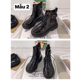 Giày boots Da nữ cổ cao mới
