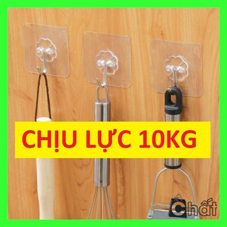 [LOẠI SIÊU CHẮC, CHỊU LỰC 10KG] Combo 20 Móc Dán Tường Chịu Lực Trong Suốt Siêu Dính, Loại Chịu Lực 10KG