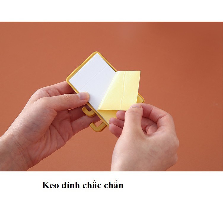 Móc dính hình chữ nhật đa năng treo chìa khóa