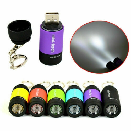 Đèn pin USB mini kiểu móc khóa chống thấm nước