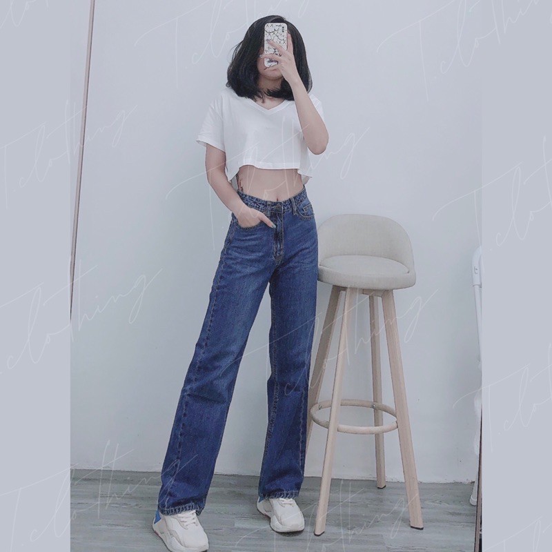 Quần Culottes Jean basic [ẢNH CHÍNH CHỦ]