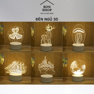 Đèn ngủ 3d, đèn ngủ hình mặt trăng và các con vật cho bé