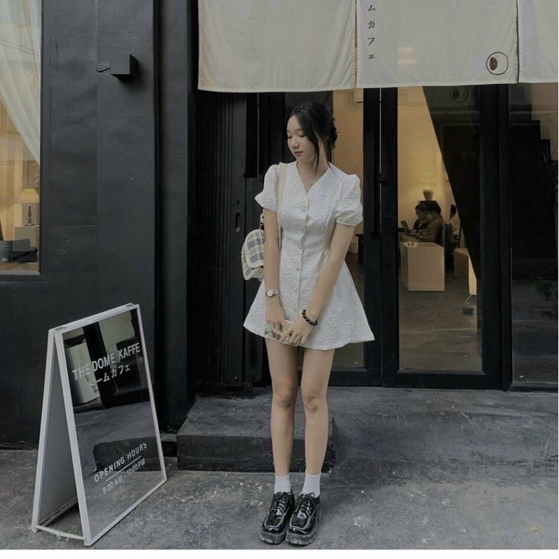 🆙🆙🆙 Váy gấm nổi viền ngọc xinh