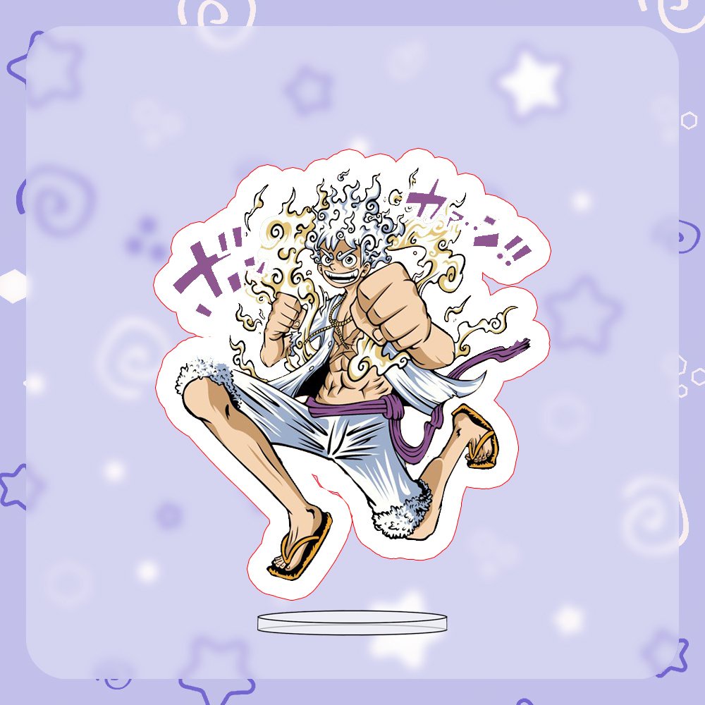 Standee ONE PIECE ver LUFFY GEAR 5 mô hình ĐẢO HẢI TẶC Acrylic Anime mica chibi trang trí trưng bày