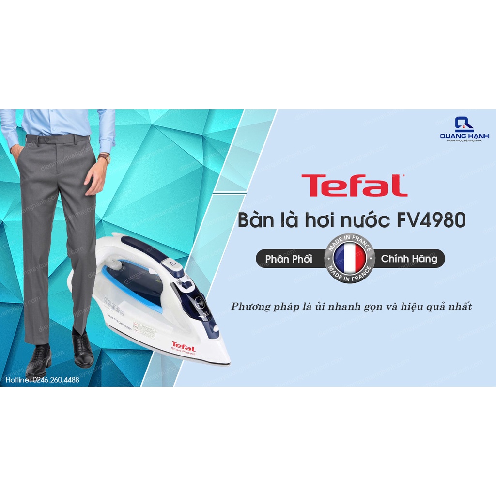 [Hàng chính hãng] Bàn là hơi nước Tefal FV4980 2600W