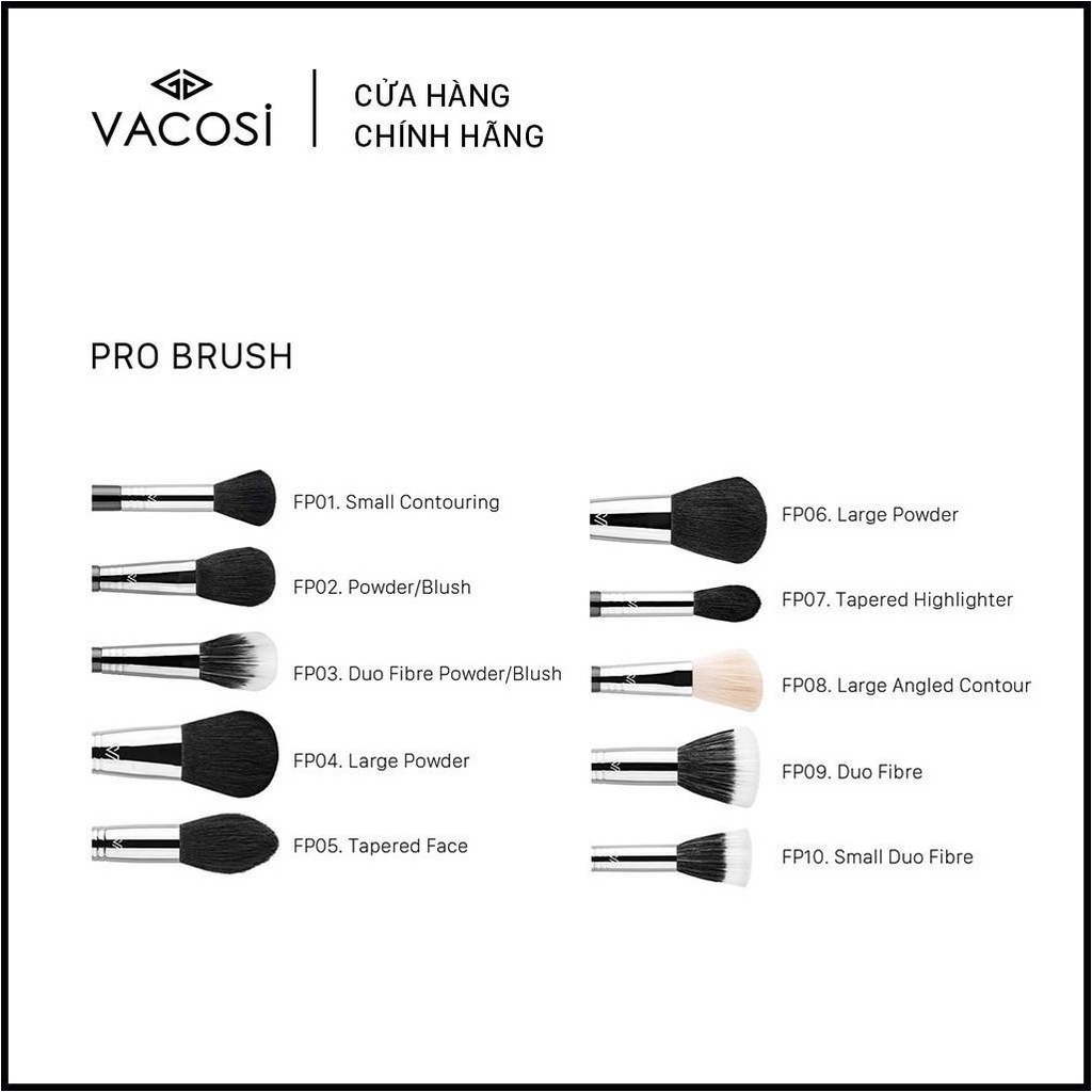Cọ Phủ​ Đầu Bầu Dẹp Bản﻿ To VACOSI PRO FP06