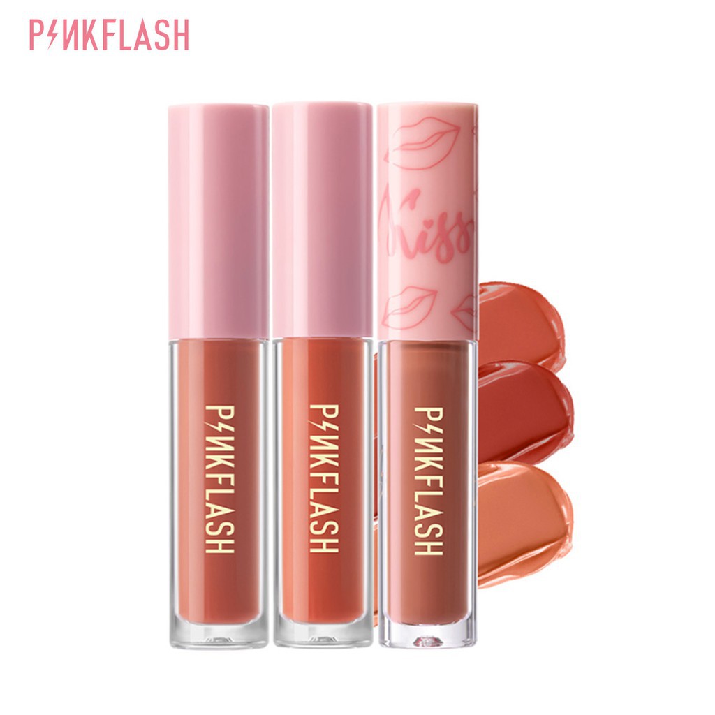 Set 3 Son Kem PINKFLASH OhMyKiss Màu Lì Lâu Trôi Không Làm Khô Môi O02 + O03 + O04 3 Pieces 60g | BigBuy360 - bigbuy360.vn
