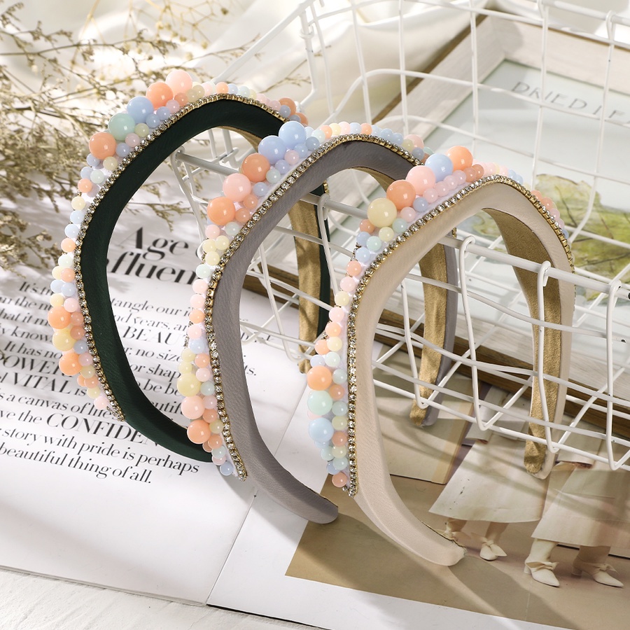 Băng Đô Cài Tóc Đính Hạt Lấp Lánh Nhiều Màu Sắc Phong Cách Hàn Quốc Cho Nữ