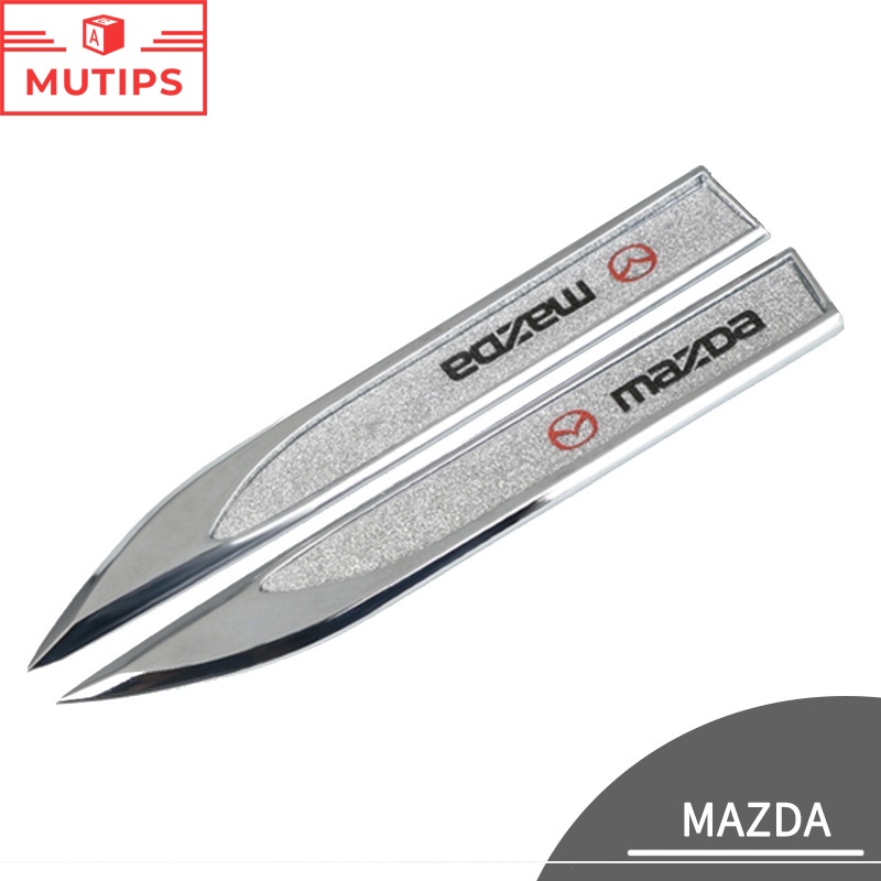 Set 2 Miếng Dán Logo Bằng Kim Loại Đính Đá Trang Trí Cửa Xe Hơi Mazda 2 3 CX5 CX30 CX8 CX3 Mazda2 6 5 bl gp