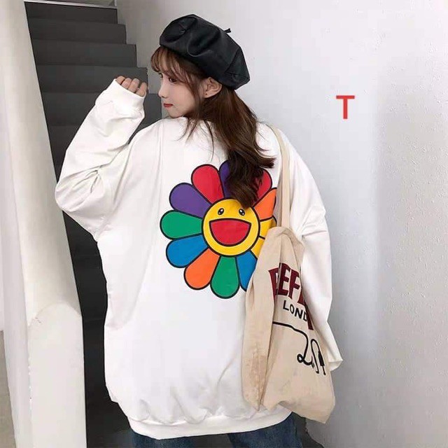 [FREESHIP ĐƠN TỪ 50K] Áo thun bông hoa cười nhiều màu bo tay DTR1019