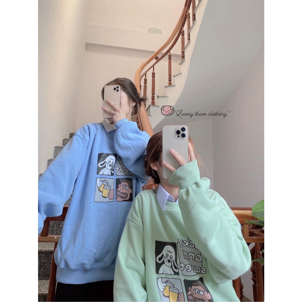 Áo Sweater Nỉ Lucky Ulzang Samsam4896