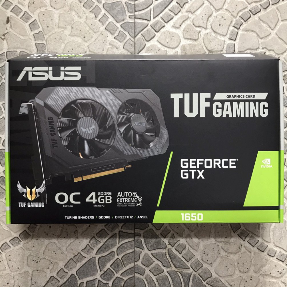 Card màn hình Asus TUF GTX 1650-4GD6-P-GAMING 4GB GDDR6, 128-bit, DVI+HDMI+DP Chính hãng Bảo hành 3 năm | BigBuy360 - bigbuy360.vn