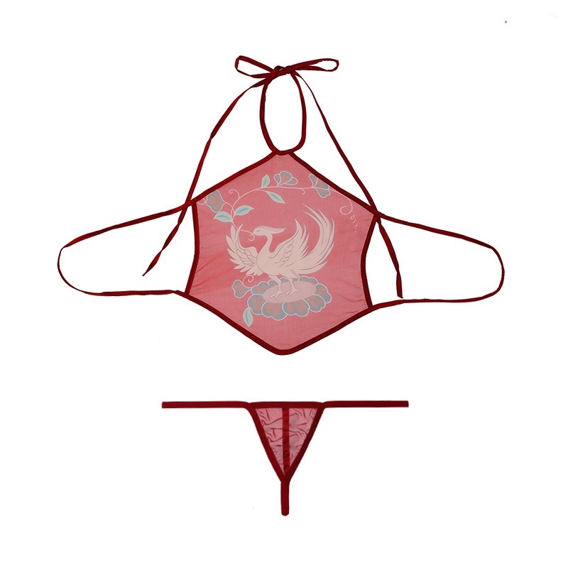 Đồ ngủ sexy Trung Hoa - Fee Et Moi Sexy Lingerie Sexy Phoenix Print Apron with Outerwear Shirt Geisha Suit Blouse One Piece Dropshipping 7983 | BigBuy360 - bigbuy360.vn