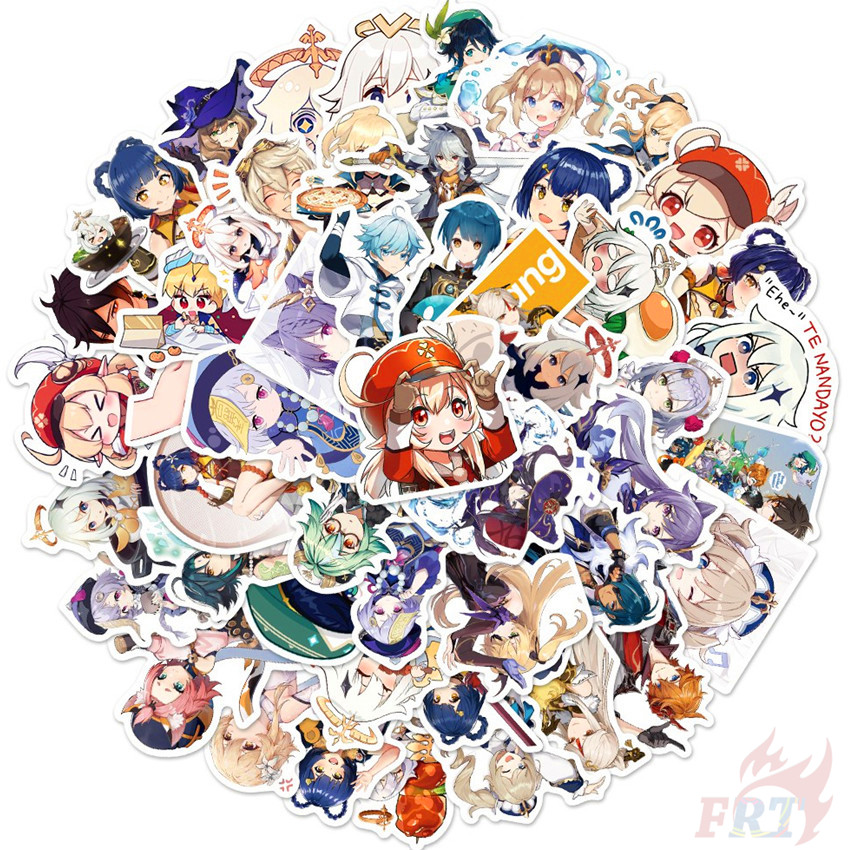 ❉ Genshin Impact - Series 02 Cartoon Games Stickers ❉ 50Pcs/Set DIY Fashion Luggage Laptop Skateboard Doodle Decals Stickers