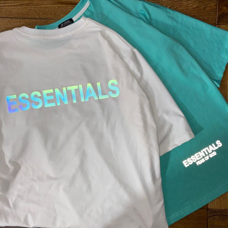 Áo thun  ❤Có size phản quang tay lỡ unisex ESSENTIALS