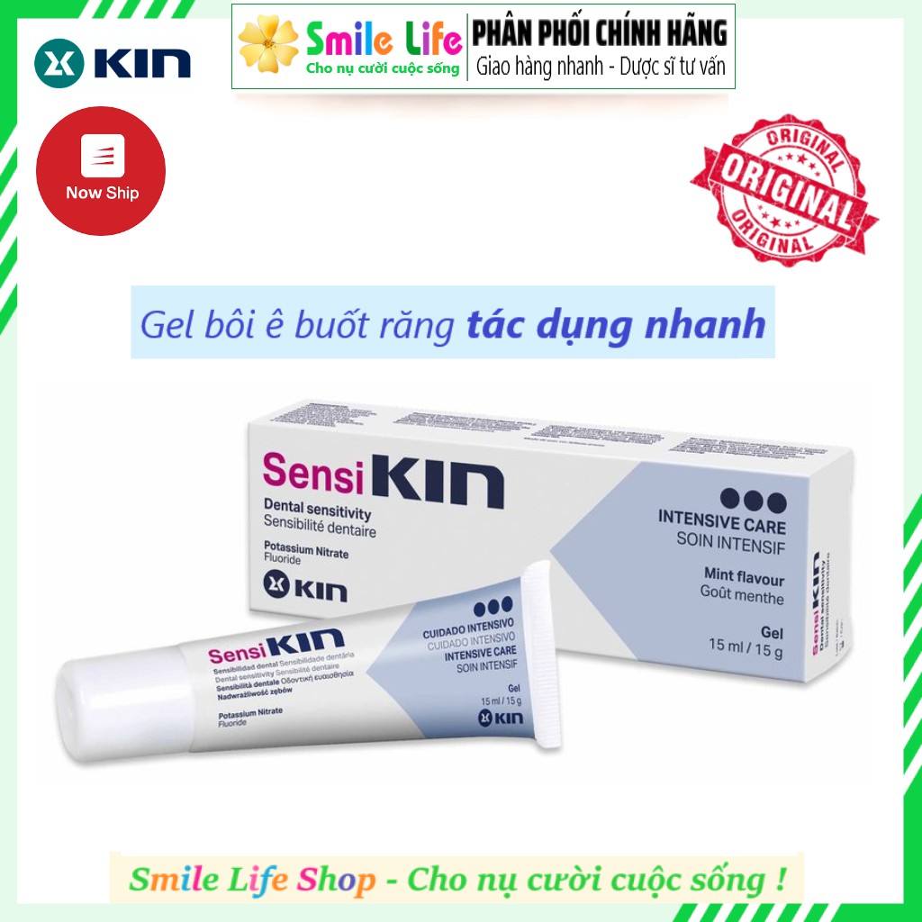 Gel bôi cắt ê buốt răng sau Tẩy Trắng & Mài Răng - SENSIKIN Gel 15g