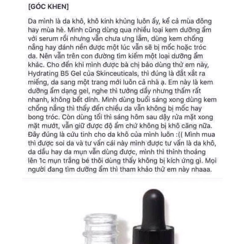 SĂN SALE Tinh chất dưỡng da Serum Skinc B5 bản Pháp 15ml