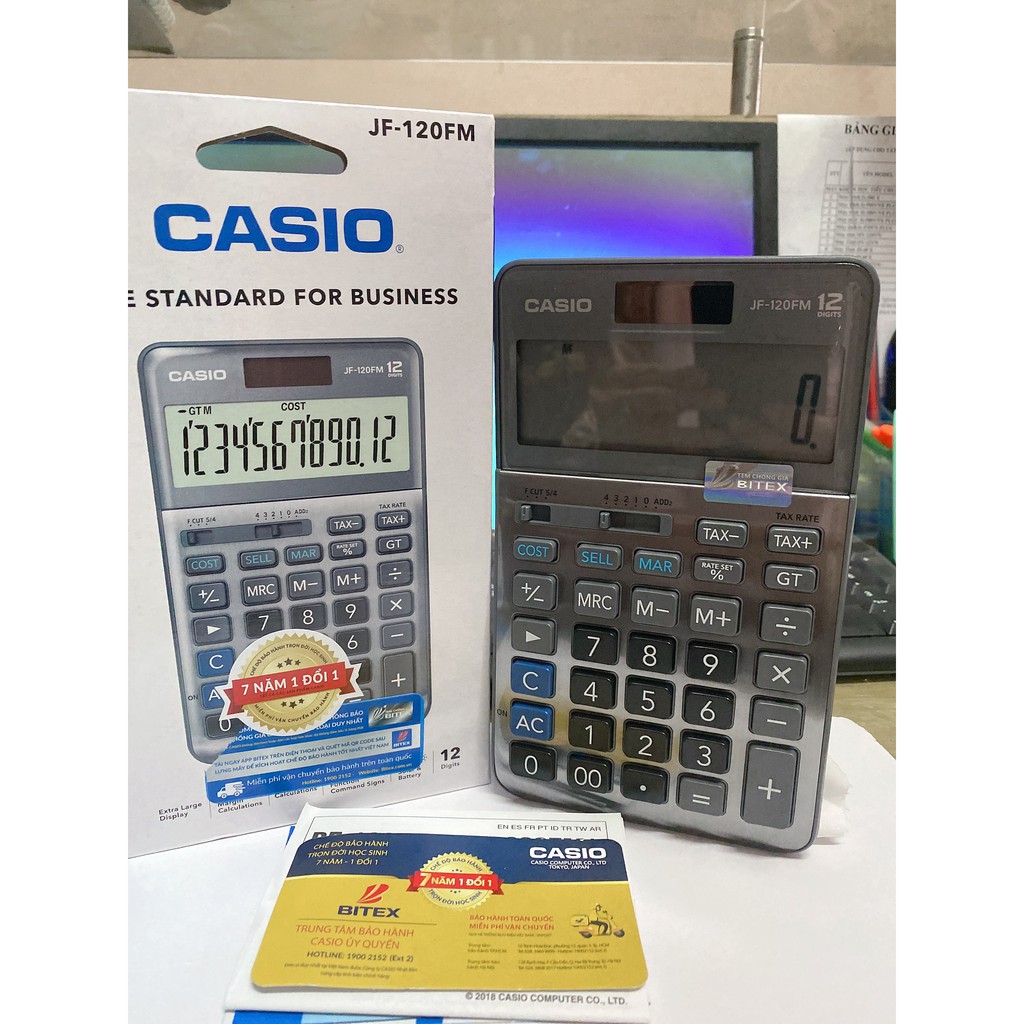 Máy tính Tiền Casio JF-120FM Chính Hãng