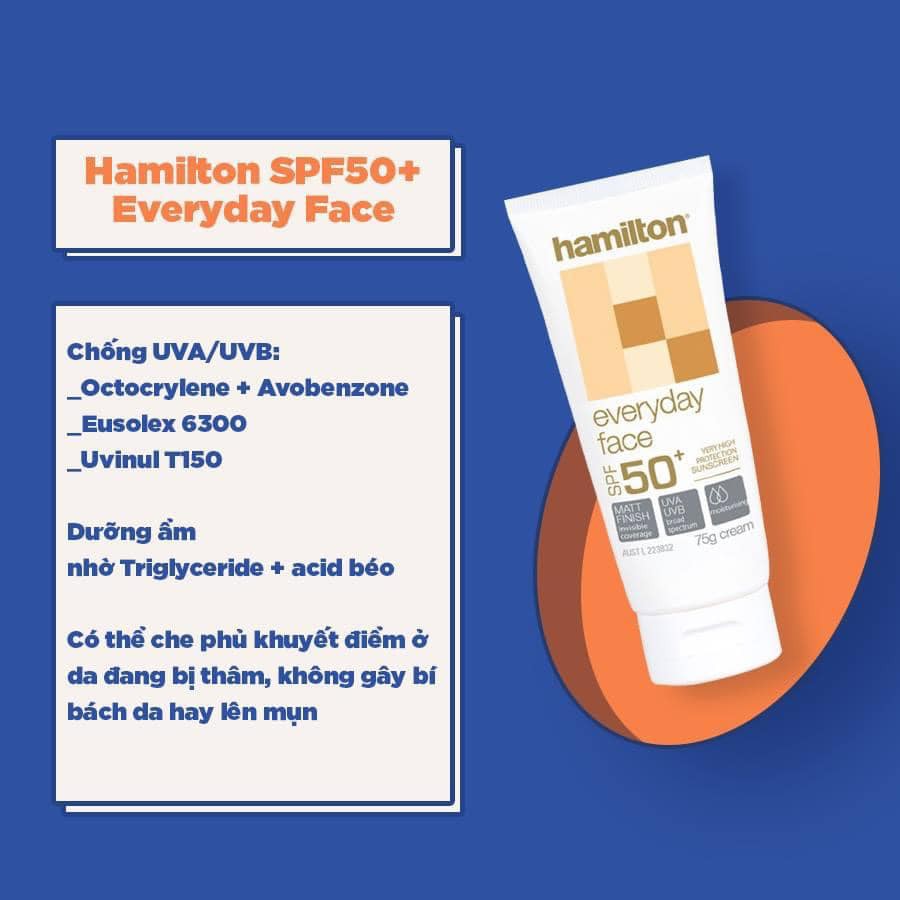 Kem chống nắng Hamilton SPF 50+ nội địa Úc