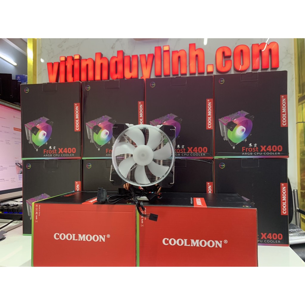 [Mã ELHAMS5 giảm 6% đơn 300K] Tản Nhiệt Khí Fan Coolmoon X400 Led RGB - Auto / Đồng Bộ Hub Coolmoon / Mainboard