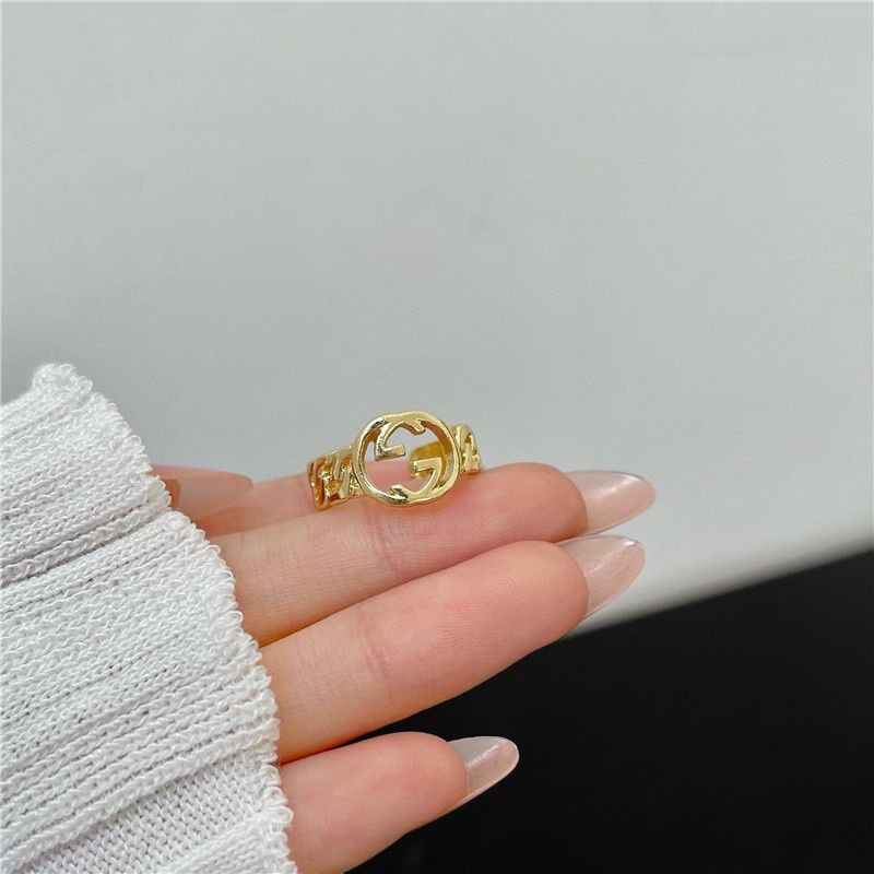 Nhẫn Hở Khắc Chữ Phong Cách Hip Hop Thời Trang Cá Tính