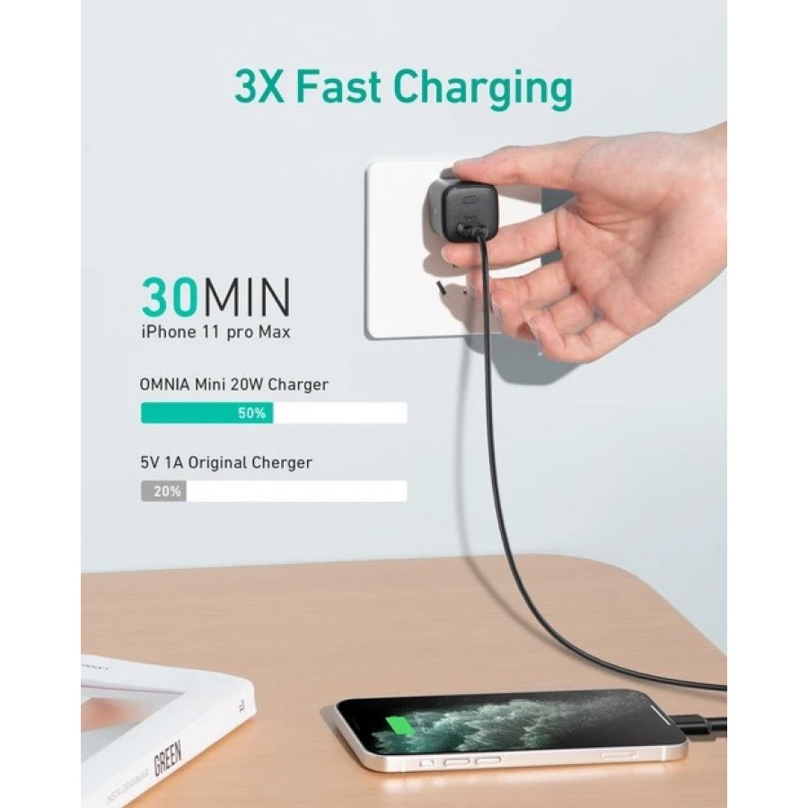 Bộ Sạc Aukey Ultra Minima - Usb-c Pd Ultra Siêu Nhẹ 20w - Pa-b1 Sps620