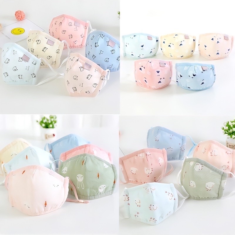 Khẩu trang vải sợi tre 4 lớp cho bé sơ sinh đến 4tuổi