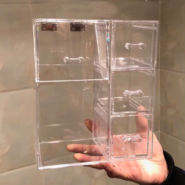 [ Có sẵn] Hộp đựng cọ size lớn kèm 3 ngăn nhỏ