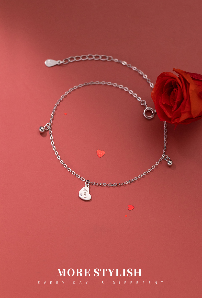 Lắc Chân Mạ Bạc 925 Thiết Kế Đơn Giản Xinh Xắn | BigBuy360 - bigbuy360.vn