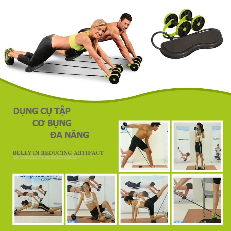 Dụng cụ tập cơ bụng Revoflex Xtreme cao cấp, máy tập cơ bụng đa năng thiết bị giảm béo bụng TOPBODY