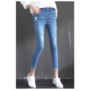 Quần jeans nữ cạp chun co giãn 4 chiều