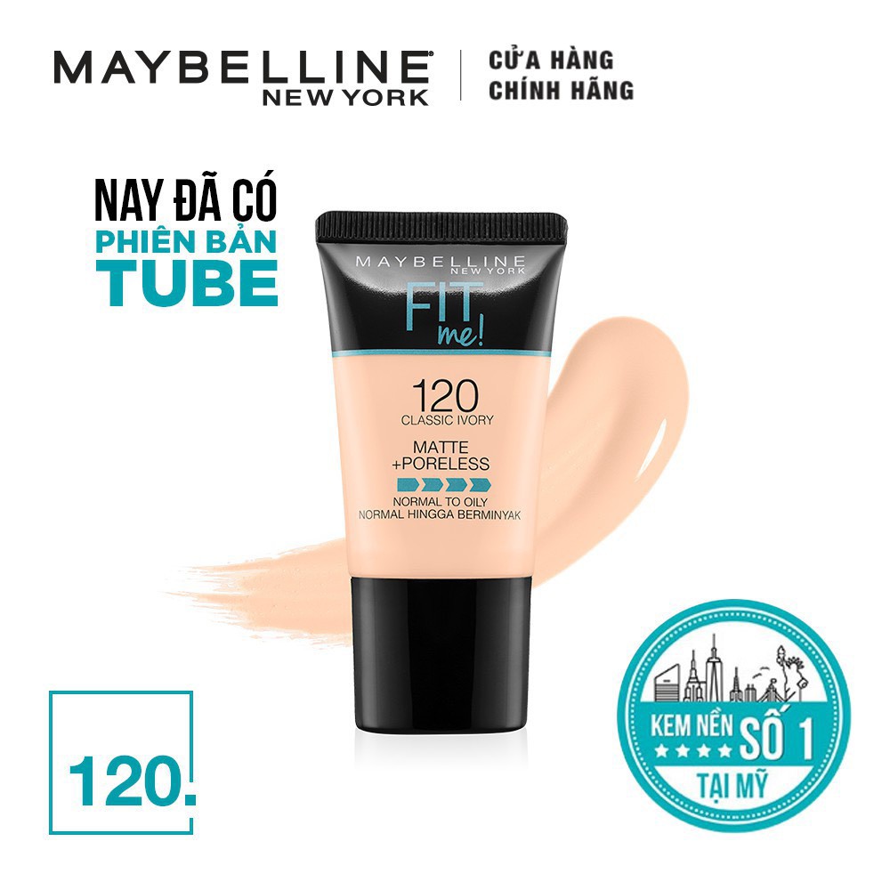 Kem nền lì mịn tự nhiên Maybelline Fit Me Tube