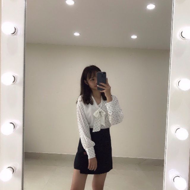 Sơ mi nữ chấm bi siêu hót 2019